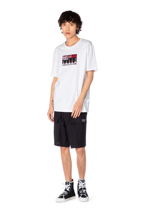 T-Shirt Uomo GBU3715 con stampa frontale Bianco GAELLE PARIS- Francavilla Moda